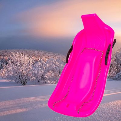 Children's Sledges, Winter Tandem Sledges, Sledges with Brakes and Pull Ropes, Plastic High Back Sledges