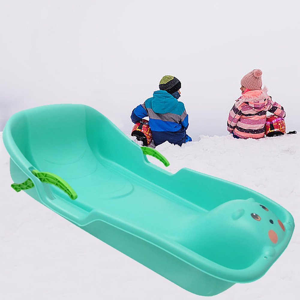 Children's Double Sledge, Thick Wear-Resistant Sledge, Plastic Snow Sled, Winter Snow Sleds
