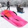Children's Sledge, Thickened Double Sledge, Multi-Coloured Plastic Sledge, Sledge with Backrest view 1