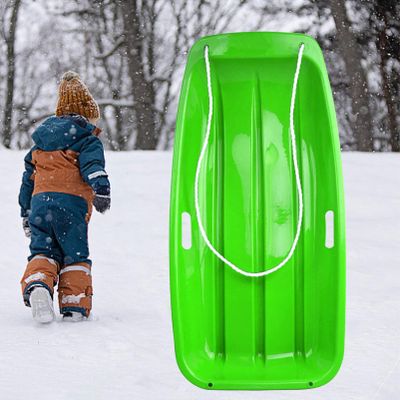 Children's Double Sledge, Thickened Wear-Resistant Sledge, Plastic Sledge, Winter Sledge, Sledge Boards