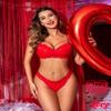 Avidlove Women's Underwear Lace Waist Thongs Ribbed Sexy T Back Panties Red S view 3
