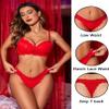Avidlove Women's Underwear Lace Waist Thongs Ribbed Sexy T Back Panties Red S view 4