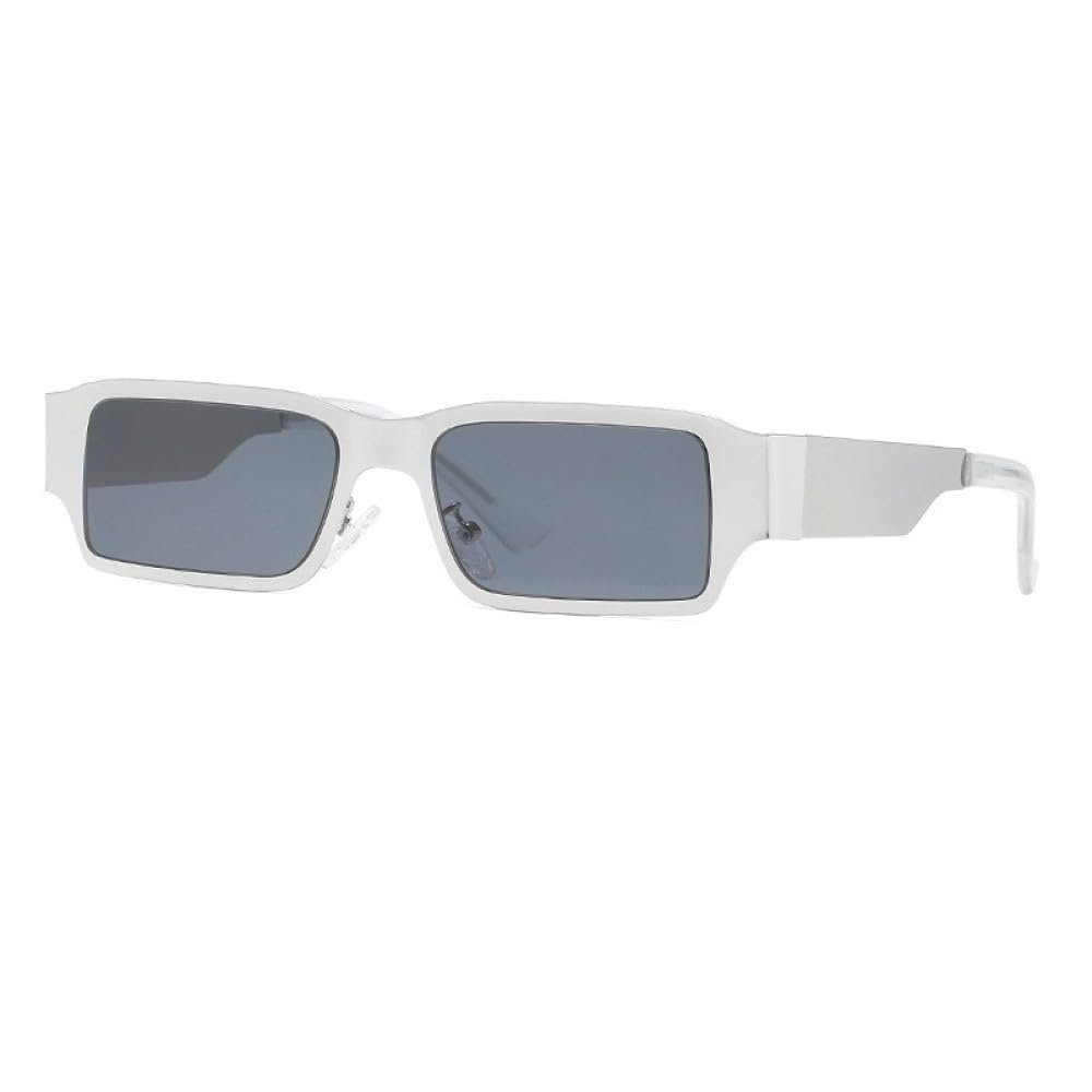 HPIRME Rectangle Sunglasseas Men Women Metal Frame Glasses Mens UV400,5,One size