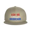 vrilu Ask Me About Medicare Snapback Hat Adjustable for Men Women Baseball Hat with Flat Brim Natural view 2