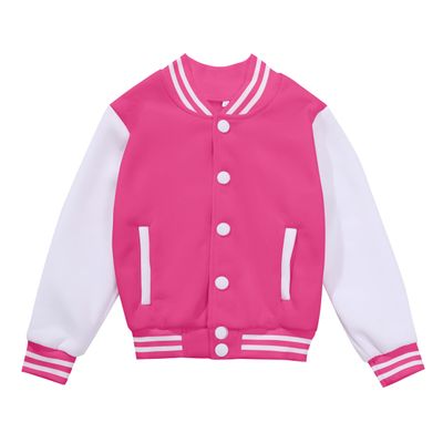 NICNZQI Kids Varsity Jacket Girls Boys Baseball Jacket Bomber Coat School Jackets with Pocket