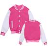 NICNZQI Kids Varsity Jacket Girls Boys Baseball Jacket Bomber Coat School Jackets with Pocket view 3