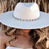 Fedora Hat Winter Men's Hat Women's Wedding Decoration Sticker Diamond Accessories Panama Hat view 2