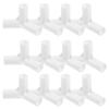 20pcs Tent Joint Tent Pole Connector Tent Supply Fittings Adapter Three-Way Connector Tent Pole Fitting Joints Outdoor Pole Adapter Pipeline Child White Plastic Bracket