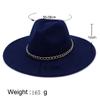 Fedora Hat Winter Men's Hat Women's Wedding Decoration Sticker Diamond Accessories Panama Hat view 3