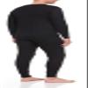Glory Max Men Fleece Lined 100% Cotton Thermal Long Johns Top Bottom Underwear Set (Black, M) view 2