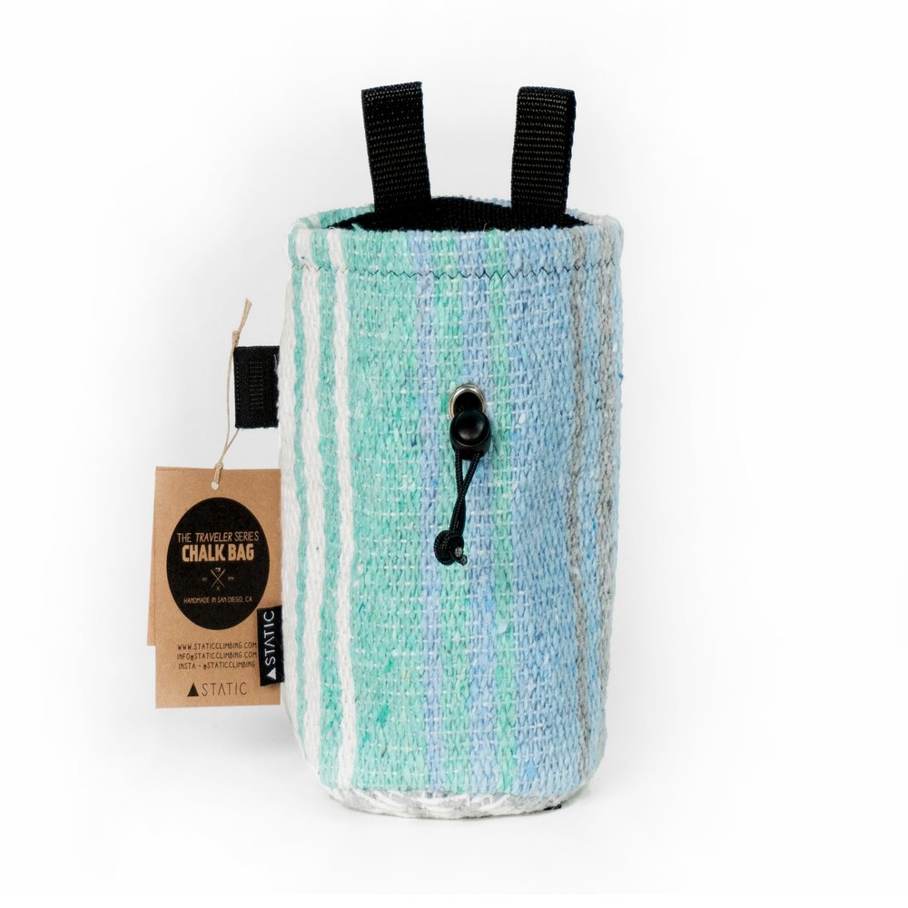 Static Chalk Bag | Traveler Series | Chalk Bag for Climbing Bouldering (Aqua/Mint)