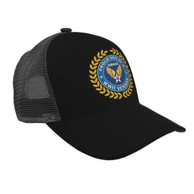 WOLEN Proud Son of A WW2 Veteran Baseball Cap Adjustable Mesh Trucker Hat Black