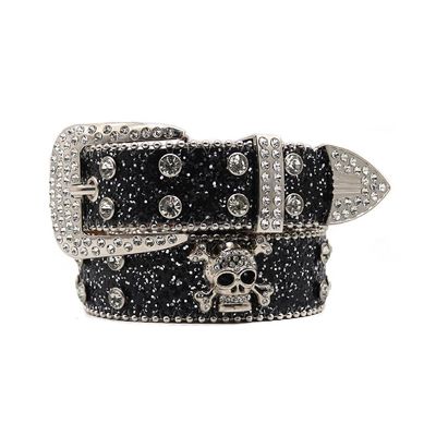 NUEAYMS Locomotive Waist Belt Shinning Buckle Belts For Woman Men Skull Decor Waist Strap For Jeans Dress Waist