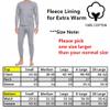 Glory Max Men Fleece Lined 100% Cotton Thermal Long Johns Top Bottom Underwear Set (Gray, XL) view 4