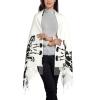 AoRom Black And White Giraffe Printed Tassel Scarf For Men And Women,Soft Long Fashion Scarves,Cashmere Feel Wrap Shawl Cape view 2