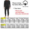 Glory Max Men Fleece Lined 100% Cotton Thermal Long Johns Top Bottom Underwear Set (Black, S) view 4