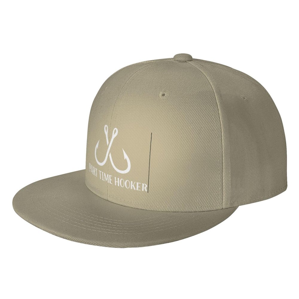 vrilu Part Time Hookers Fishing Snapback Cap Adjustable for Men Women Baseball Hat with Flat Brim Natural