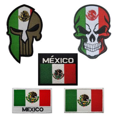 KANGDAWEI 5PCS Mexican Flag Patch, Mexico Patches for Vest, Molle Military Patches for Army Tactical Backpack & Jackets with Loops and Hook (5PCS)