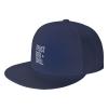 vrilu Trust God and Chill Baseball Cap Adjustable for Men Women Baseball Hat with Flat Brim Navy Blue view 1
