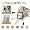 Missnine Small Clear Backpack Stadium Approved, Thick PVC Mini Clear Bag with Leather Trim for Sports Event, Concert, Festival, Black view 3