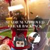 Missnine Small Clear Backpack Stadium Approved, Thick PVC Mini Clear Bag with Leather Trim for Sports Event, Concert, Festival, Black view 4