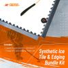 Ice Hockey Home Training Kit: 10 Pcs Synthetic Ice Tiles + 4 Puck Stopper edgings + 4 Rebounder Foams Skating, Stickhandling, Passing & Shooting Drills view 2