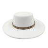 Fedora Hat 8Cm Top Women's Jazz Hat Men's Classic Flat Top Fedora Hat Classic view 1