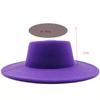 Fedora Hat 8Cm Top Women's Jazz Hat Men's Classic Flat Top Fedora Hat Classic view 4