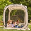 East Oak Screen House Tent Pop-Up, Portable Screen Room Canopy Instant Screen Tent 4 x 4 FT with Carry Bag for Patio, Backyard, Deck & Outdoor Activities, Beige view 3