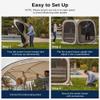 East Oak Screen House Tent Pop-Up, Portable Screen Room Canopy Instant Screen Tent 4 x 4 FT with Carry Bag for Patio, Backyard, Deck & Outdoor Activities, Beige view 4