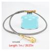 ruehalf Outdoor Camping Stove Butane Gas Adapter Split Stove Converter Connection Hose Outdoor Cooking Camping Equipment Accessories (Color : Adapter and Tube-B) view 2