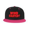Hoteiles Who Farted Flat Bill Hats Snapback Hat Brim Baseball Cap for Men Adjustable,White view 2