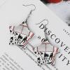 Hockey Wood Dangle Earrings Fashion Star Charms Pendants Earrings Jewelry Drop Earrings for Women view 3