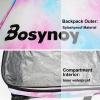 Bosynoy Ski Bag with Wheels, Waterproof Roller Snowboard Bag for Flying Air Travel, 164cm (Extendable to 175 cm) Durable Padded Ski Boot Bag Storage Ski Board Boots, Helmet, Jacket, Pink & Blk view 4