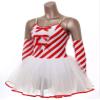 Hularka Women's Christmas Candy Cane Sling Dress Outfit Ballet Tutu Leotard Dress Xmas Costume Fancy Dress Red XX-Large view 2