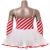 Hularka Women's Christmas Candy Cane Sling Dress Outfit Ballet Tutu Leotard Dress Xmas Costume Fancy Dress Red XX-Large view 3