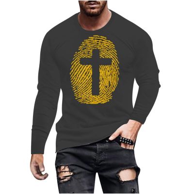 Men's Fashion Jesus Cross 3D Print T-Shirt Short Sleeve Funny Graphic Tees Tops Christian Religious Bible T-Shirts