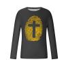 Men's Fashion Jesus Cross 3D Print T-Shirt Short Sleeve Funny Graphic Tees Tops Christian Religious Bible T-Shirts view 2