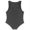 FEESHOW Women Glossy One Piece Swimsuit High Cut Backless Thong Bodysuit Bathing Suit Black X-Large view 4