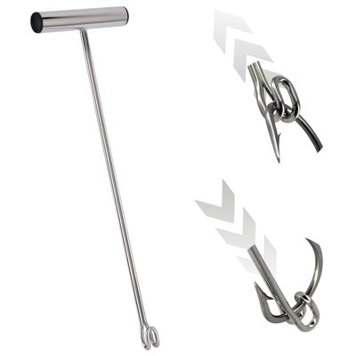 PHLKJL Stainless Steel Fishing Hook RemoverDehooker Tool,Push/Pull Hook RemoverAnti-Lost Saltwater Dehooker Tool Shark Hook Remover,17 Inches