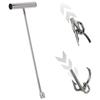 PHLKJL Stainless Steel Fishing Hook RemoverDehooker Tool,Push/Pull Hook RemoverAnti-Lost Saltwater Dehooker Tool Shark Hook Remover,17 Inches view 1