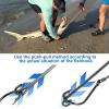 PHLKJL Stainless Steel Fishing Hook RemoverDehooker Tool,Push/Pull Hook RemoverAnti-Lost Saltwater Dehooker Tool Shark Hook Remover,17 Inches view 3