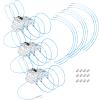 A1FISHER Luminous Crab Snare Traps Grabber with Galvanized Vinyl Coated Steel Wire Mesh, 6 Loops, 1 Ounce Galvanized Steel Block, Rectangular Bait Traps for Dungeness, Rock, Blue Crab 3PCS