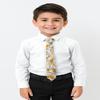 Spring Notion Boys' Cotton Floral Print Zipper Neckties, 74-Taupe Khaki Large view 3