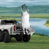 Deer Game Hoist Deer Hoist for Truck Hitch Deer Hanger,Steel Truck Hitch Deer Hoist with Winch Lift and Gambrel Set, 360 Degree Swivel & Gambrel Hitch Mounted,74-102 in Adjustable (600lbs) view 1