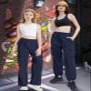 Cromoncent Girls High Waist Parachute Pants Y2K Cargo Trousers with Pockets, Navy, 11-12 Years = Tag 160 view 3
