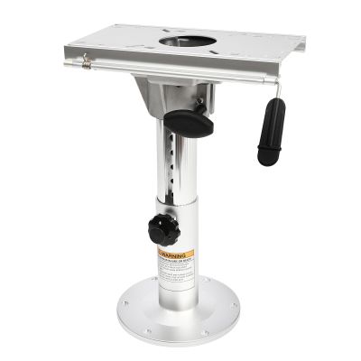 HinLIaDa Aluminum Boat Seat Pedestal, Adjustable Height from 13" to 19", Bases Boat Pedestal Seat with Seat Slide Seat Mount, for Marine Boat Seats Captain Chair Fishing Seats