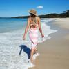 Dock & Bay Beach Towel - Quick Dry, Sand Free - Compact, Lightweight - 100% Recycled - Includes Bag - Cabana Light - Malibu Pink, Extra Large (200x90cm, 78x35) view 3