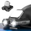 PLbSe Headlamp Rechargeable, LED Hat Light, Cap Lights Clip on Hat, 2000 Lumen Head Lamps with Gesture Sensor Switch, 5 Modes, Clip on Flashlight for Peaked Cap, Hard Hats, Camping Essentials view 3