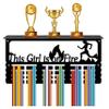 CREATCABIN Medal Holder Trophy Shelf Display with Shelf Stand Sports 4 Rows Wall Mount Hold 70+ Medals for Gymnastics Running Swimming Awards Rack 15.7 x 7.9 Inch-This is on Fire view 1